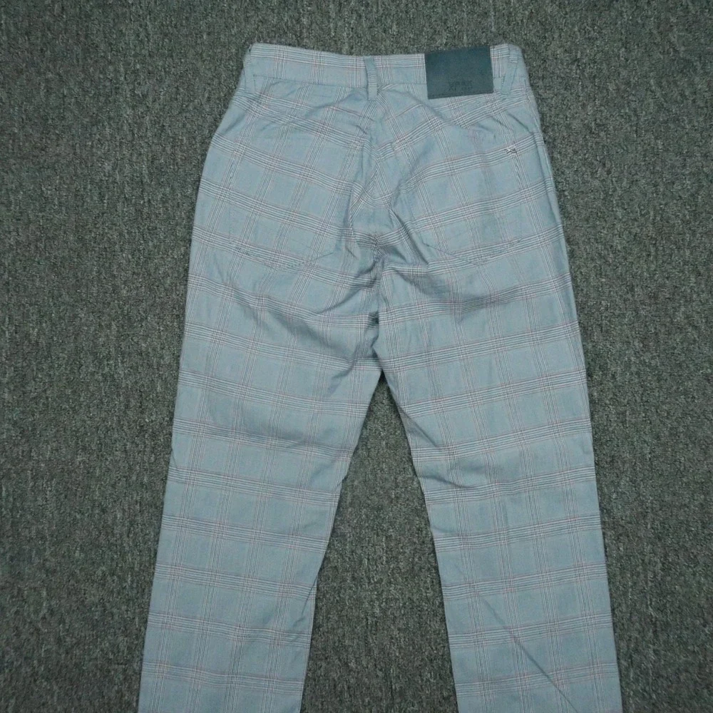 Brax Pants Men 28x29 Blue Plaid‎ Chuck Ultralight Chino 5 Pocket Stretch - Picture 5 of 10